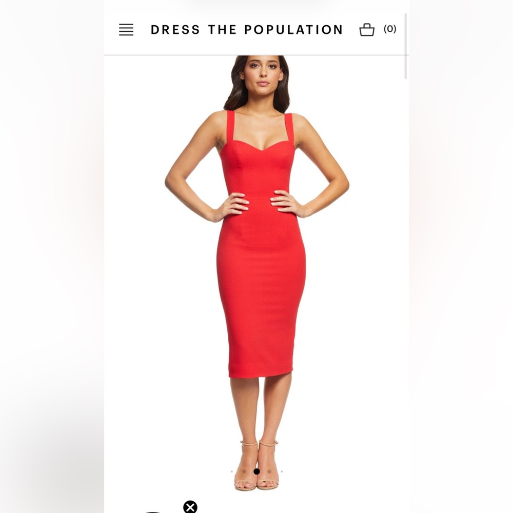 Dress the Population Red Bodycon Dress
